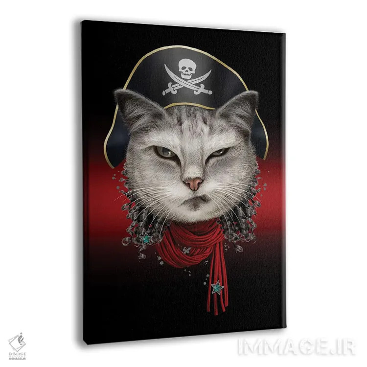 تابلو پرترهٔ گربه دزد دریایی اثر آدام لاولس - نمای پرسپکتیو محصول