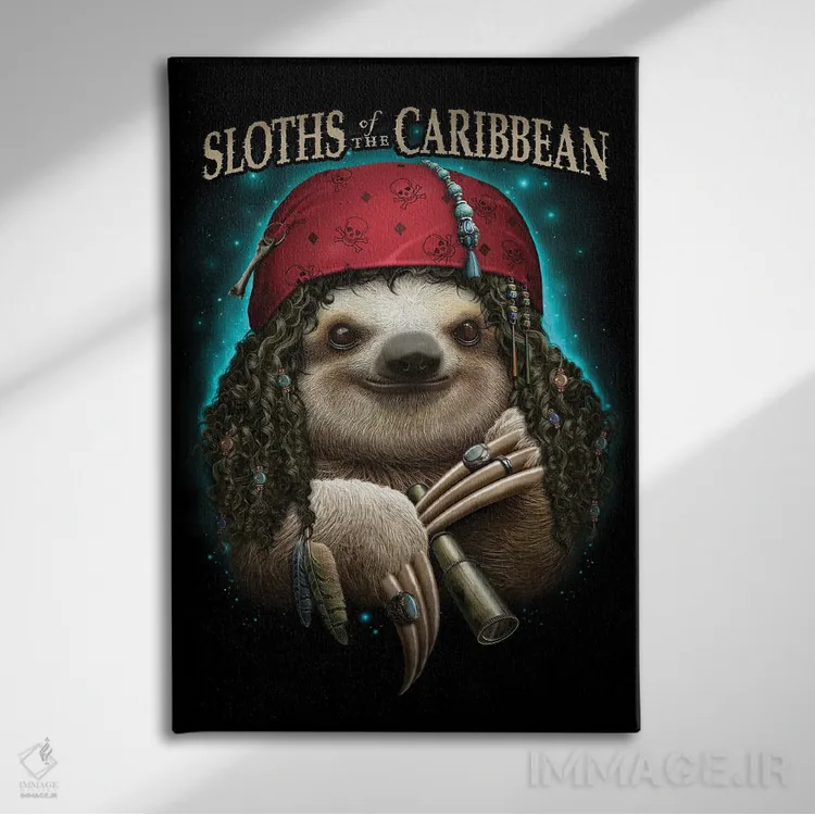 تابلو کُندرو دزد دریایی اثر آدام لاولس - نمای روبهرو روی دیوار