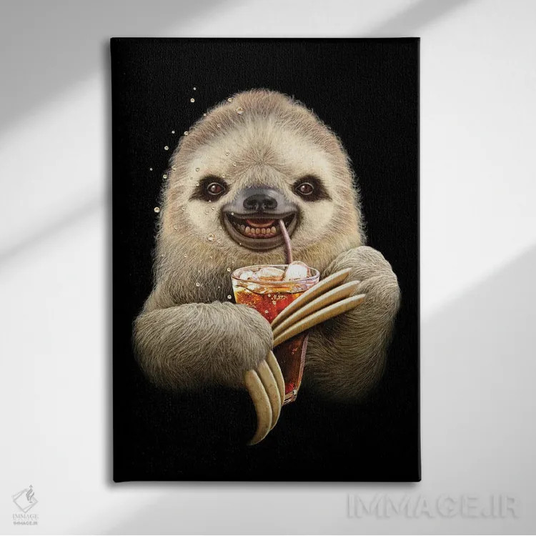 تابلو کُندرو و نوشیدنی گازدار اثر آدام لاولس - نمای روبهرو روی دیوار