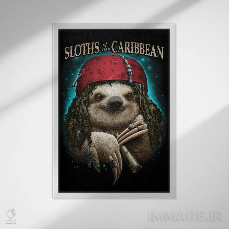 تابلو کُندرو دزد دریایی اثر آدام لاولس - نمای قابدار سفید