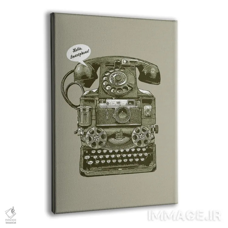 تابلو اولین گوشی هوشمند اثر آدام لاولس - نمای پرسپکتیو محصول