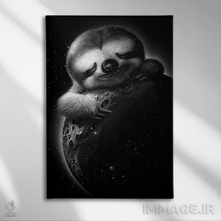 تابلو کُندروی ماه اثر آدام لاولس - نمای روبهرو روی دیوار