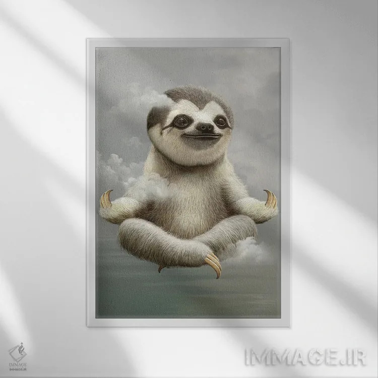 تابلو مراقبهٔ کُندرو اثر آدام لاولس - نمای قابدار سفید