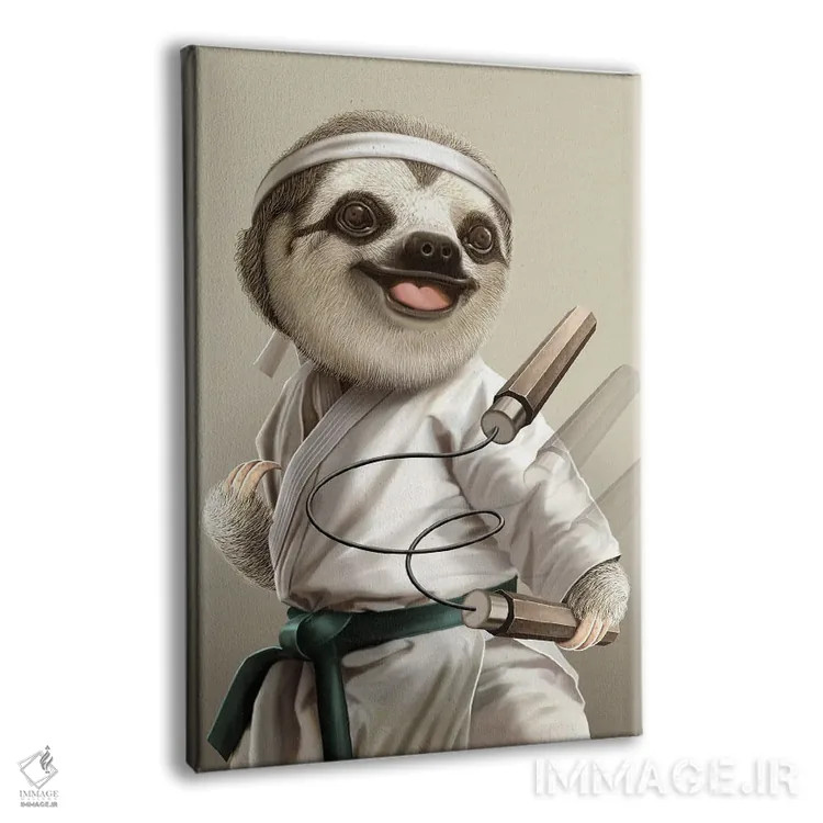 تابلو کُندروی کاراتهکار اثر آدام لاولس - نمای پرسپکتیو محصول