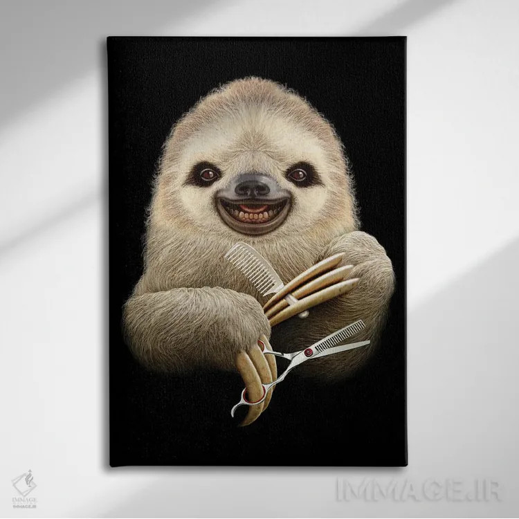 تابلو آرایشگر کُندرو اثر آدام لاولس - نمای روبهرو روی دیوار