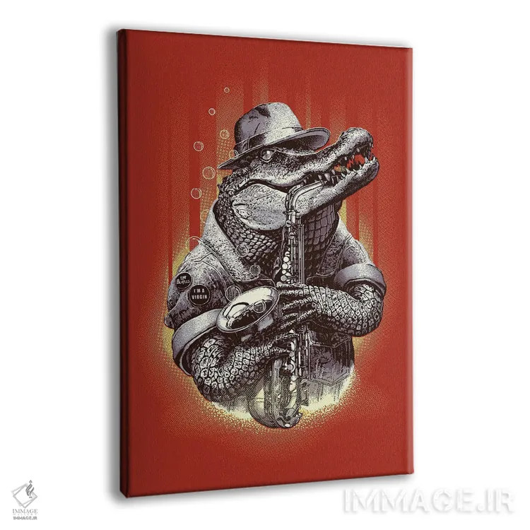 تابلو راک کروکودیل (سبک موسیقی یا اسم خاص) اثر آدام لاولس - نمای پرسپکتیو محصول
