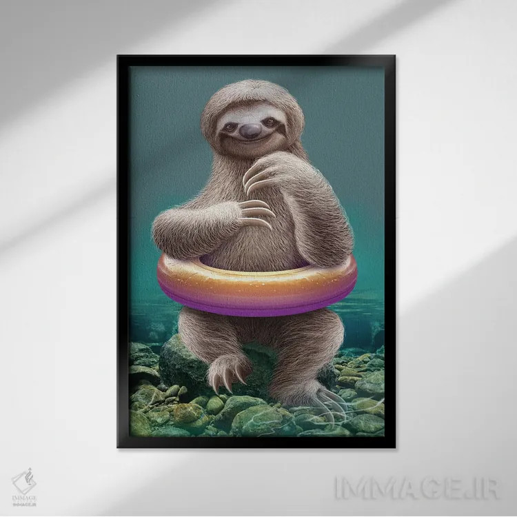 تابلو کُندرو با حلقه نجات اثر آدام لاولس - نمای قابدار مشکی