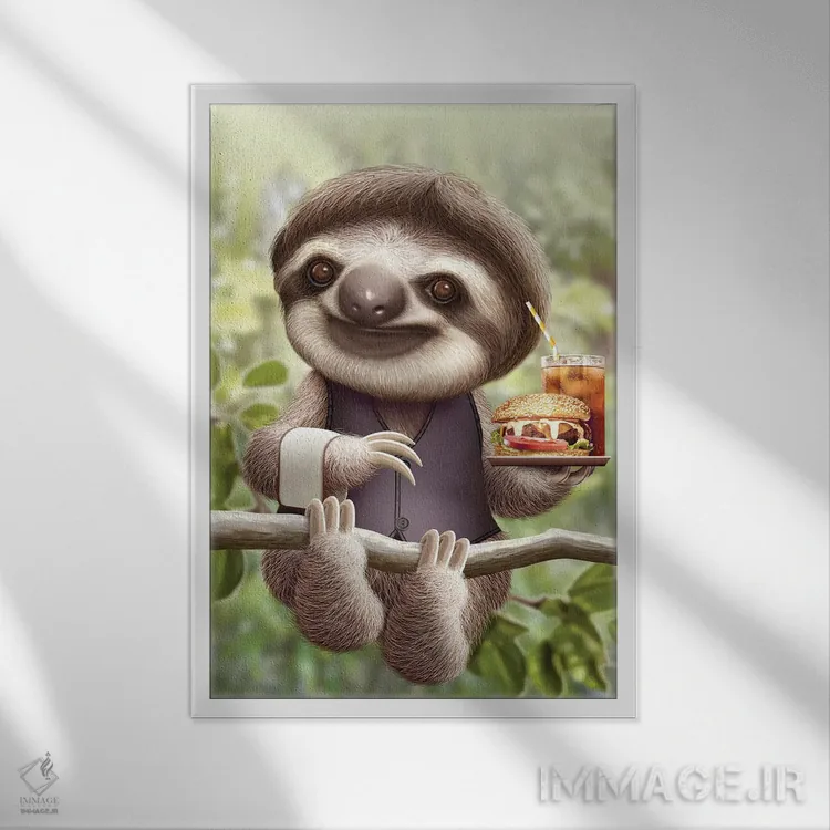 تابلو خدمات انتری (Ontree، نام خاص یا برند) اثر آدام لاولس - نمای قابدار سفید