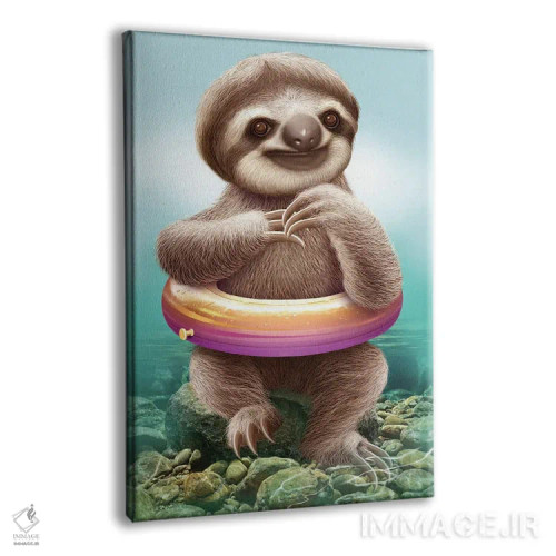 تابلو کُندروی بچه با حلقه نجات اثر آدام لاولس - نمای پرسپکتیو محصول