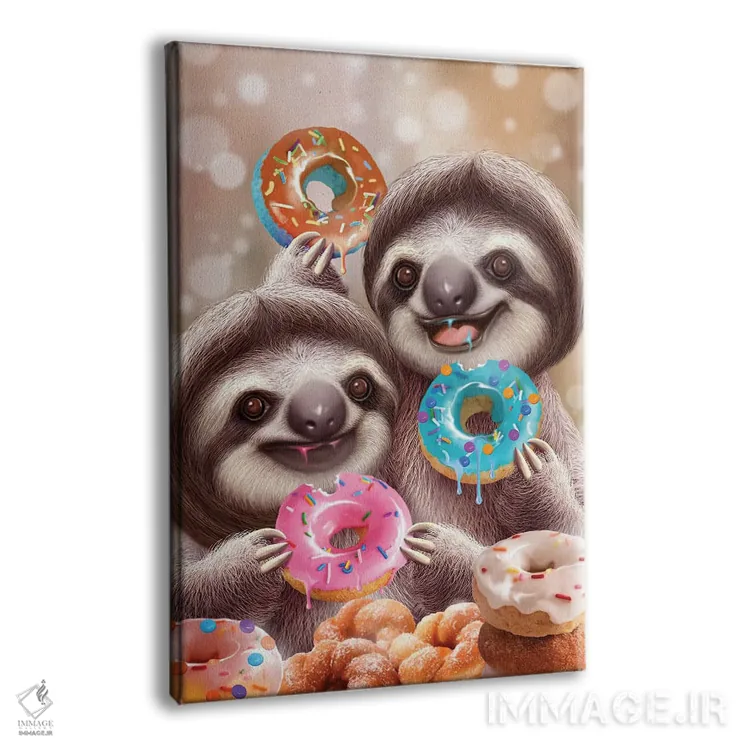 تابلو کُندروها دونات میخورند اثر آدام لاولس - نمای پرسپکتیو محصول