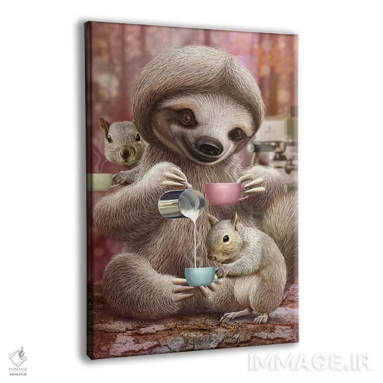 تابلو کُندروی باریستا (قهوهچی) اثر آدام لاولس - نمای پرسپکتیو محصول