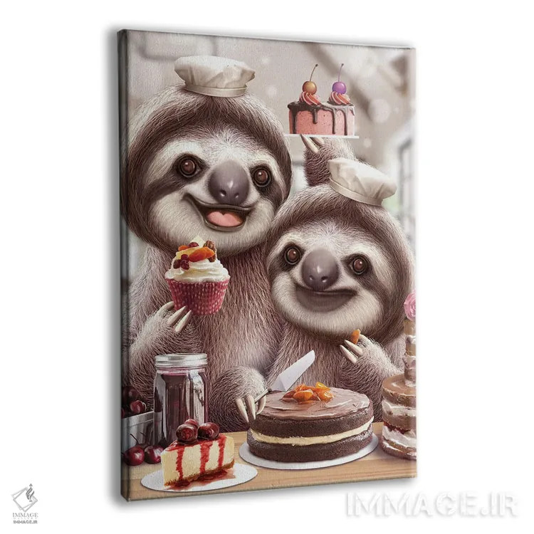 تابلو کُندروها در حال پخت کیک اثر آدام لاولس - نمای پرسپکتیو محصول