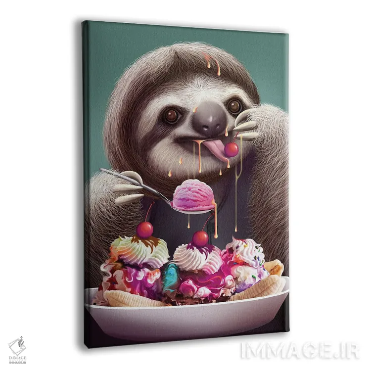 تابلو کُندرو مشغول خوردن بستنی اثر آدام لاولس - نمای پرسپکتیو محصول