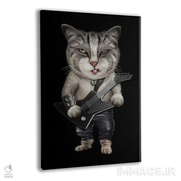 تابلو گربه هوی متال اثر آدام لاولس - نمای پرسپکتیو محصول