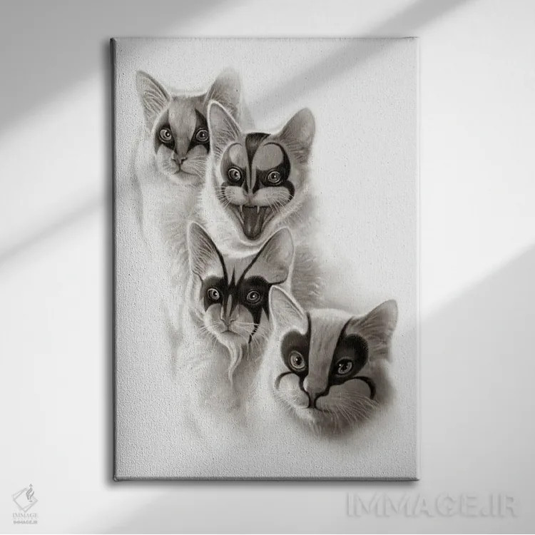 تابلو اجرای هوی متال (موسیقی) اثر آدام لاولس - نمای روبهرو روی دیوار