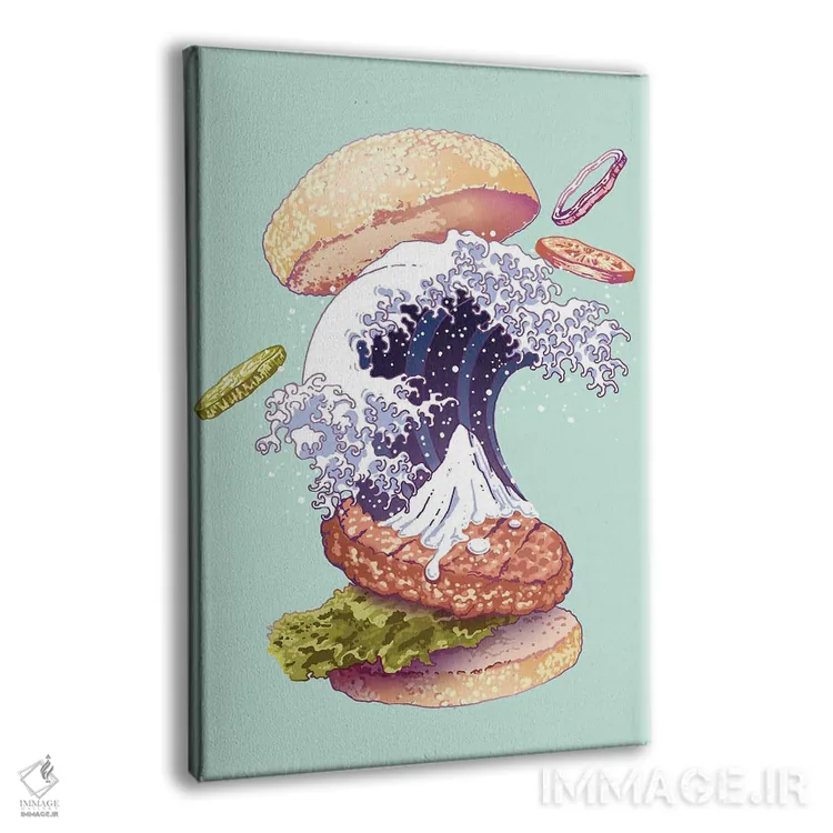 تابلو برگر کاناگاوا (Kanagawa، منطقهای در ژاپن) اثر آدام لاولس - نمای پرسپکتیو محصول