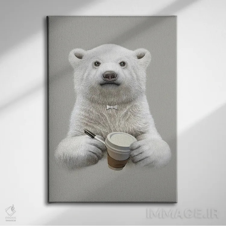 تابلو من باریستای تو هستم اثر آدام لاولس - نمای روبهرو روی دیوار