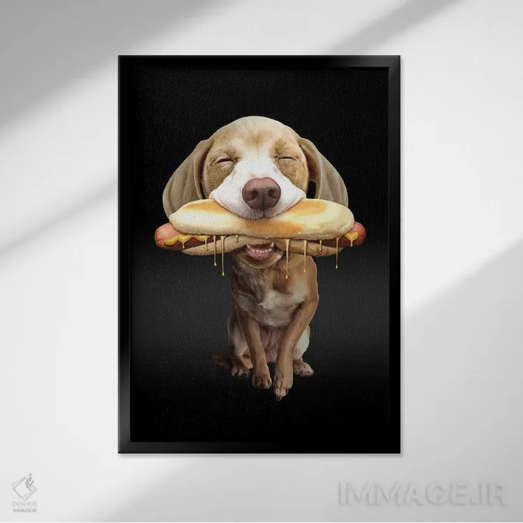 تابلو هاتداگ اثر آدام لاولس - نمای قابدار مشکی