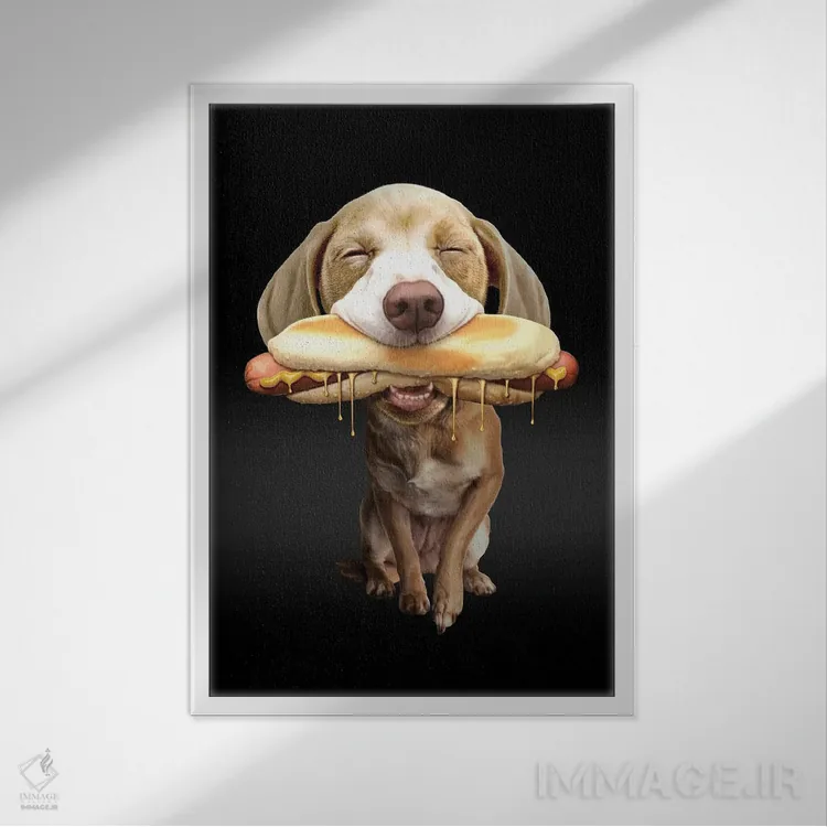 تابلو هاتداگ اثر آدام لاولس - نمای قابدار سفید