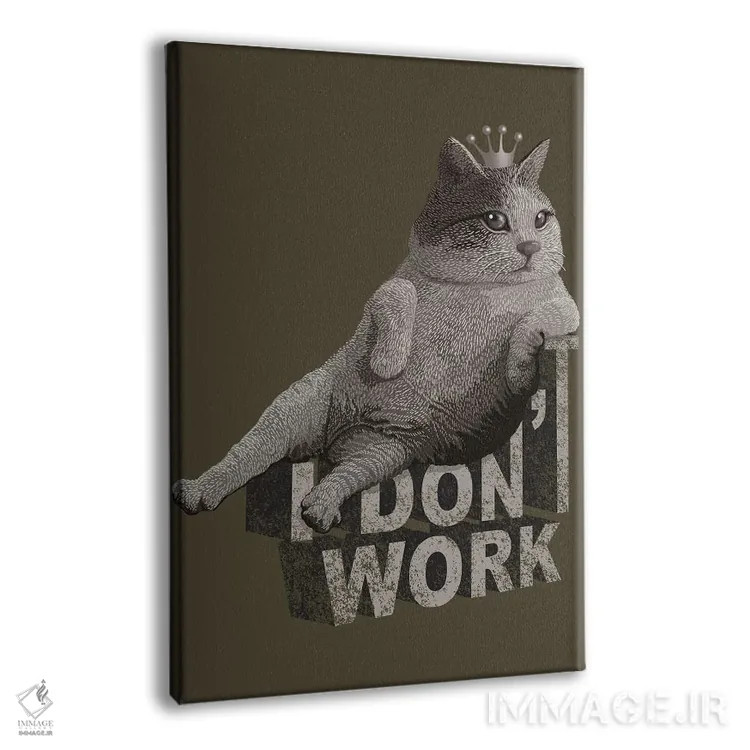 تابلو گربه پادشاه اثر آدام لاولس - نمای پرسپکتیو محصول