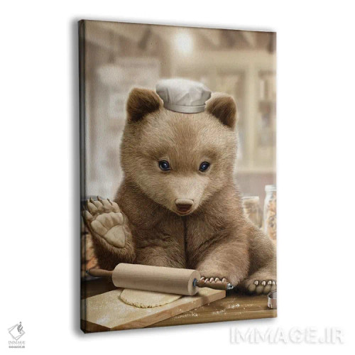 تابلو خرس سرآشپز اثر آدام لاولس - نمای پرسپکتیو محصول