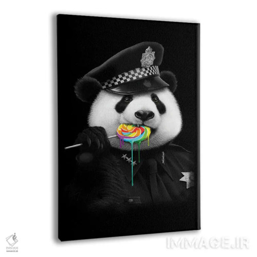 تابلو پلیس آبنبات چوبی (شخصیت فانتزی) اثر آدام لاولس - نمای پرسپکتیو محصول