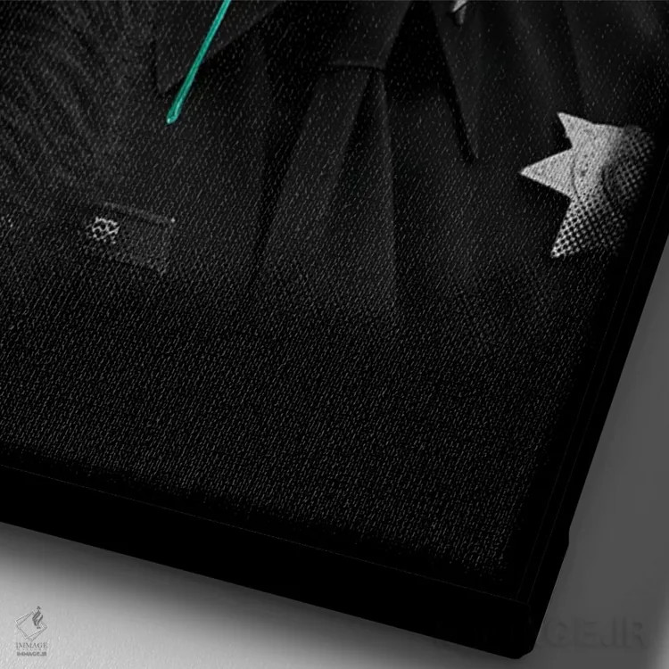 تابلو پلیس آبنبات چوبی (شخصیت فانتزی) اثر آدام لاولس - نمای نزدیک بافت بوم