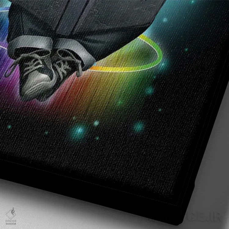 تابلو جادوگر اثر آدام لاولس - نمای نزدیک بافت بوم