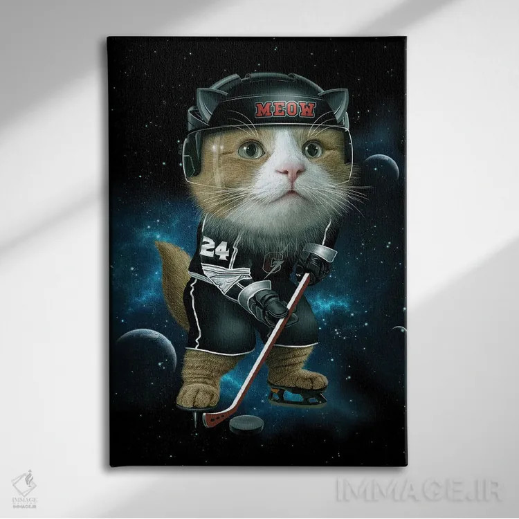 تابلو هاکی روی یخ میو اثر آدام لاولس - نمای روبهرو روی دیوار