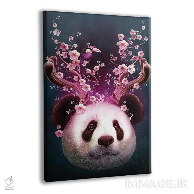 تابلو پاندا با شاخ بالا اثر آدام لاولس - نمای پرسپکتیو محصول