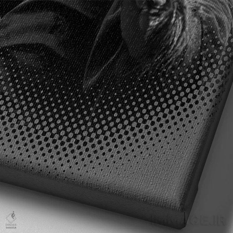 تابلو پاندای نینجا اثر آدام لاولس - نمای نزدیک بافت بوم