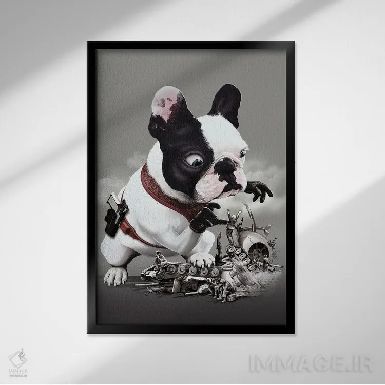 تابلو ماموریت اشتباه پیش رفت اثر آدام لاولس - نمای قابدار مشکی