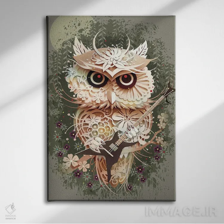 تابلو جغد جشنواره هوی متال اثر آدام لاولس - نمای روبهرو روی دیوار