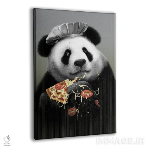 تابلو پاندا عاشق پیتزا اثر آدام لاولس - نمای پرسپکتیو محصول