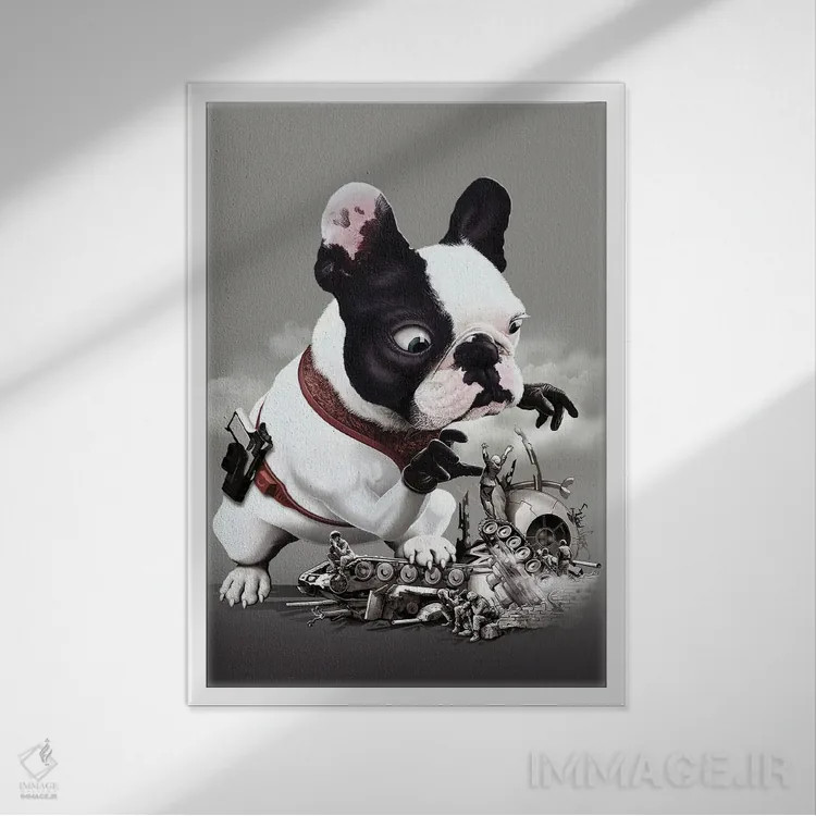 تابلو ماموریت اشتباه پیش رفت اثر آدام لاولس - نمای قابدار سفید