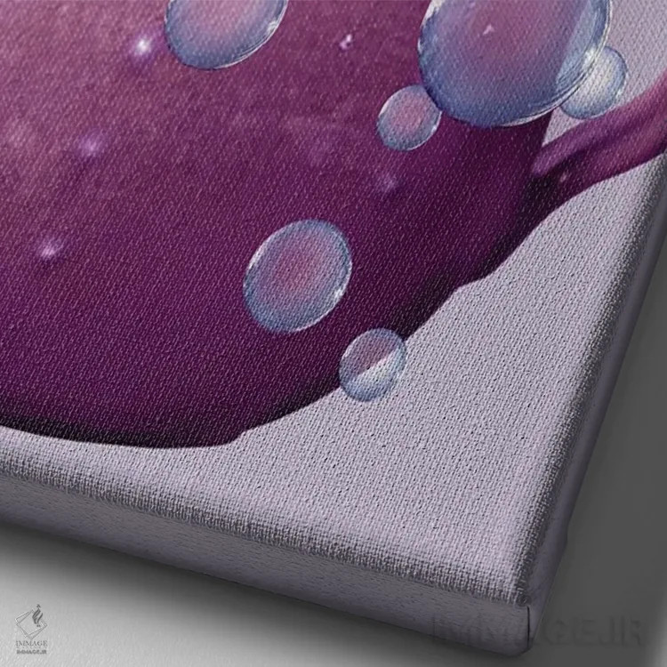 تابلو حمام پاندا اثر آدام لاولس - نمای نزدیک بافت بوم