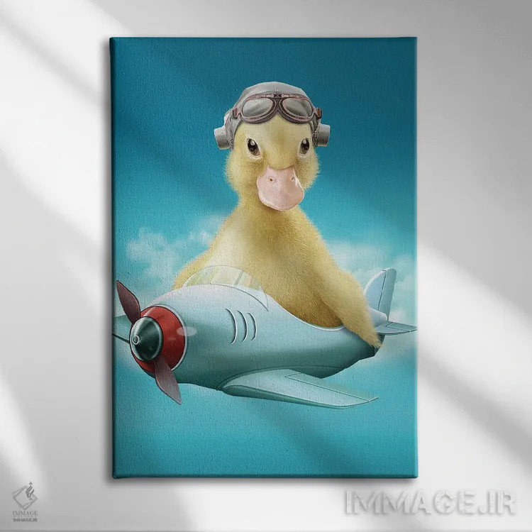 تابلو اردک خلبان اثر آدام لاولس - نمای روبهرو روی دیوار
