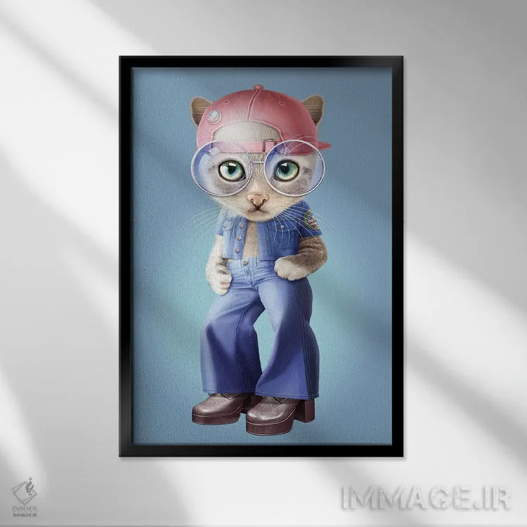 تابلو شلوار پاگشاد (سبک مد) اثر آدام لاولس - نمای قابدار مشکی