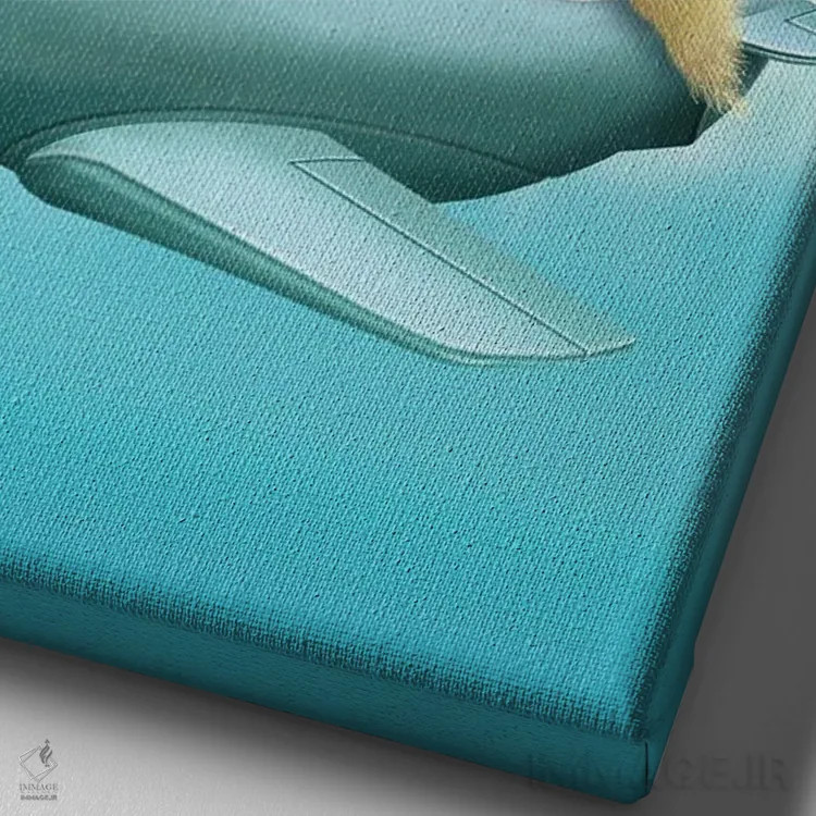 تابلو اردک خلبان اثر آدام لاولس - نمای نزدیک بافت بوم