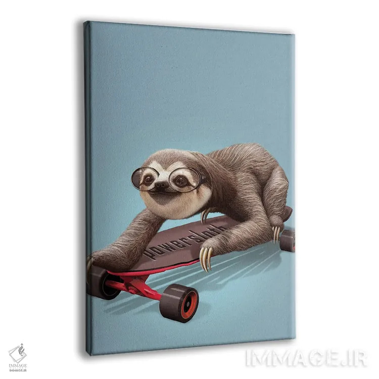 تابلو تنبل اسکیتباز اثر آدام لاولس - نمای پرسپکتیو محصول