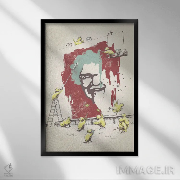 تابلو انتقام اثر آدام لاولس - نمای قابدار مشکی