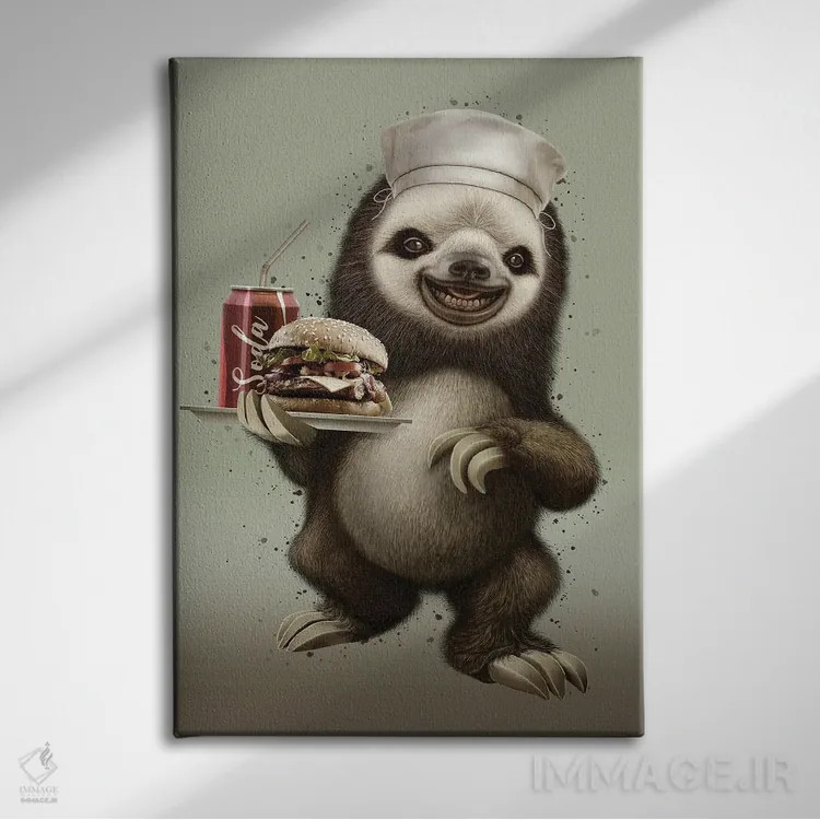 تابلو تنبل گارسون اثر آدام لاولس - نمای روبهرو روی دیوار