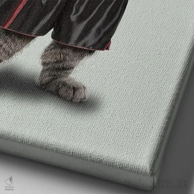 تابلو گربهٔ بوکسور اثر آدام لاولس - نمای نزدیک بافت بوم