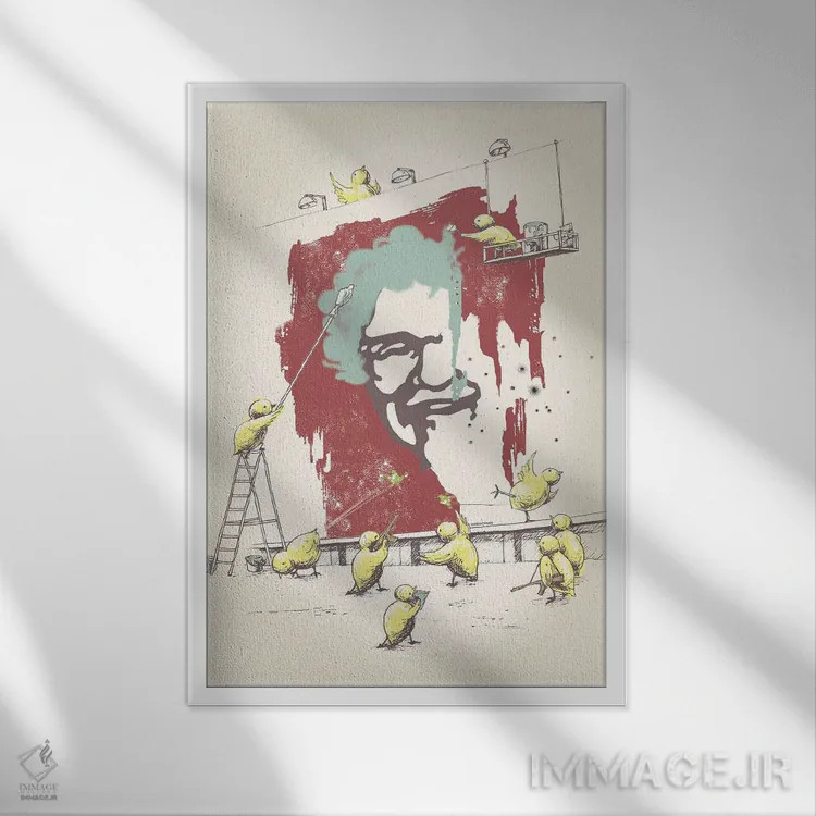 تابلو انتقام اثر آدام لاولس - نمای قابدار سفید