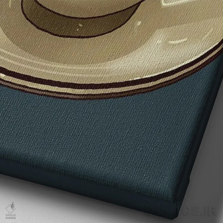 تابلو خیس خوردن اثر آدام لاولس - نمای نزدیک بافت بوم