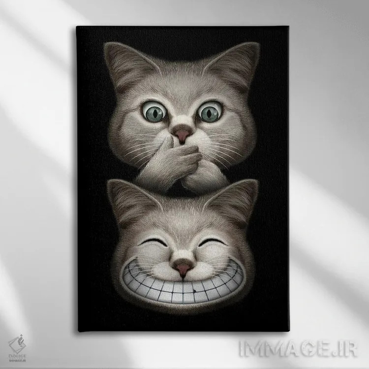 تابلو دو چهره اثر آدام لاولس - نمای روبهرو روی دیوار