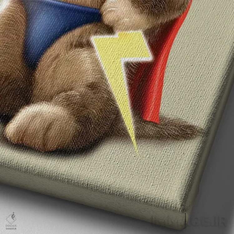 تابلو رعد و برق اثر آدام لاولس - نمای نزدیک بافت بوم