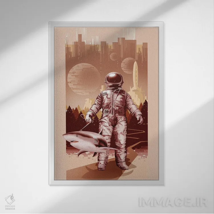 تابلو فضای باز عجیب اثر آدام لاولس - نمای قابدار سفید