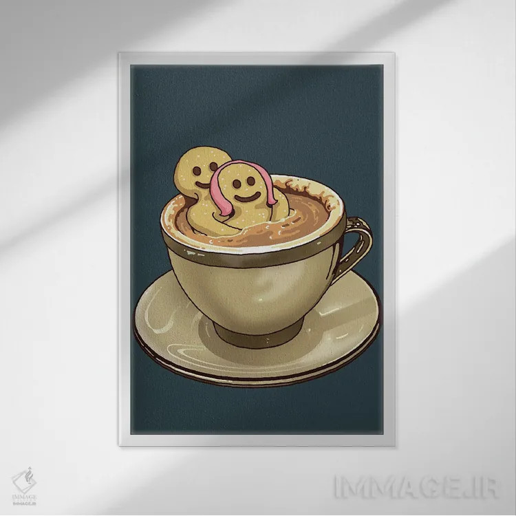 تابلو خیس خوردن اثر آدام لاولس - نمای قابدار سفید