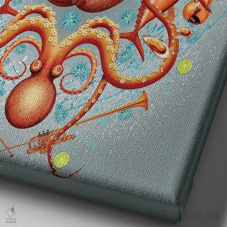 تابلو ارکستر اسید اوریک اثر آدام لاولس - نمای نزدیک بافت بوم
